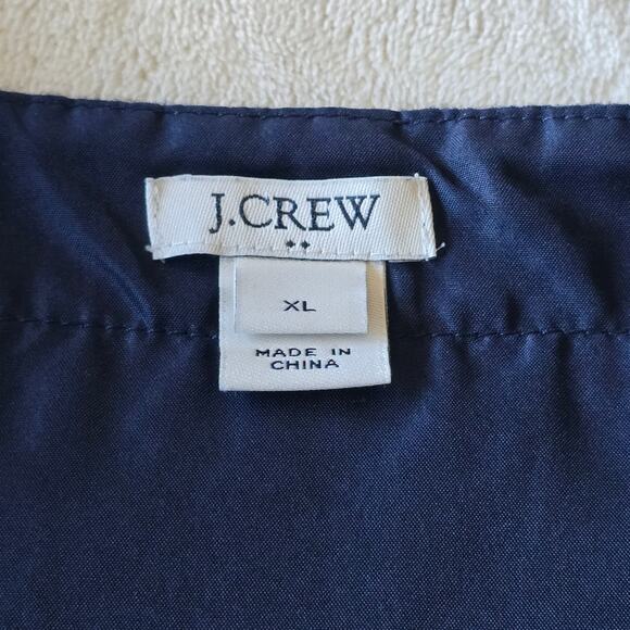J. Crew Women’s Cold Shoulder Navy Blue Dress Sz XL Wedding Guest Minimalist - Picture 8 of 9